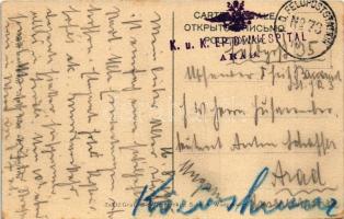 1915 Warszawa, Varsovie, Warschau, Warsaw; Zamek / Le chateau / castle + "K.U.K. EPIDEMIESPITAL...