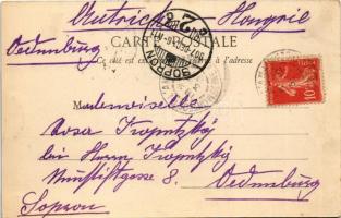 1907 Paris, Place Péreire / square, automobile, bicycle