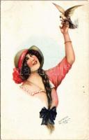 1924 Lady art postcard. L&P 286/3. s: Laurence Miller (EK)