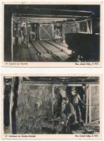 Schwarze Diamanten O.S. Bergbau-Serie von Max Steckel 1935 - 2 db régi bányász képeslap / 2 pre-1945 mining postcards