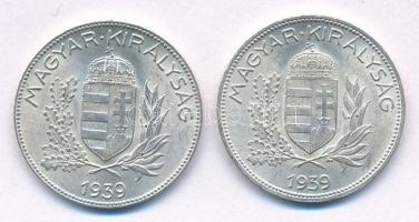 1939. 1P Ag (2x) T:1- patina, kis ph
Adamo P6