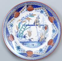 Sarreguemines francia fajansz, süteményes tányér, 8 db, hibátlan, jelzett, d: 17 cm