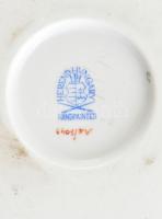 Herendi zöld indiai kosaras, oroszlán körmös váza, kézzel festett porcelán, jelzett, kopásnyomokkal,...