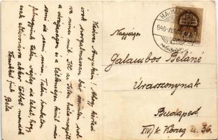 1940 Vesszen Trianon! Saját kézzel készített irredenta képeslap / Hungarian hand-made irredenta post...