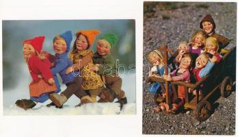Elli Riehl Puppenmuseum - 6 db modern osztrák képeslap babamúzeumbók / 6 modern Austrian postcards from a doll museum