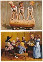Elli Riehl Puppenmuseum - 6 db modern osztrák képeslap babamúzeumbók / 6 modern Austrian postcards f...