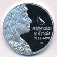 ifj. Szlávics László (1959-) 2011. "Nagy Magyarok / Hunyadi Mátyás 1458-1490" kétoldalas ezüstözött Cu emlékérem (40mm) T:PP kis patina