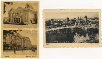 6 db RÉGI magyar város képeslap / 6 pre-1945 Hungarian town-view postcards
