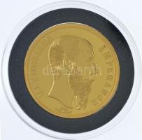 DN Mexikó 1866M 20P "I. Miksa" aranyozott fém utánveret (35mm) T:PP kis patina ND Mexico 1866M 20 Pesos "Maximiliano I" gilt metal restrike (35mm) C:PP small patina