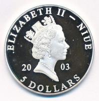 Niue 2003. 5$ Ag "Ázsia történelme - Hammurapi törvénykönyve" kapszulában, bizonytalan ezü...