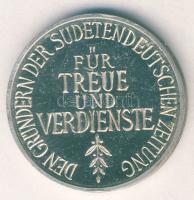 NSZK DN "Seebohm - Lodgman von Auen" Ag 11,4g érdemérem T:PP