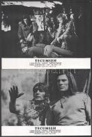 cca 1972 ,,Tecumseh - indiánok harci szövetsége című NDK film jelenetei és szereplői (köztük Gojko Mitic), 7 db vintage produkciós filmfotó, ezüst zselatinos fotópapíron, a használatból eredő (esetleges) kisebb hibákkal, 18x24 cm