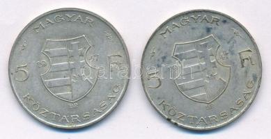 1947. 5Ft Ag "Kossuth" (2x) T:1-,2 Adamo F8.1