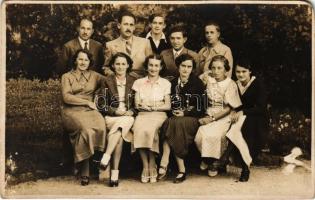 1936 Balatonkenese, csoportkép. Bittner Károly photo (EM)