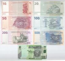 Kongói Demokratikus Köztársaság 2002-2013. 10Fr-1000Fr (7xklf) T:I
Democratic Republic of the Congo...