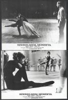 cca 1974 ,,Szerelmem Moszkva című szovjet - japán film jelenetei és szereplői, 16 db vintage produkciós filmfotó, ezüst zselatinos fotópapíron, a használatból eredő (esetleges) kisebb hibákkal, + hozzáadva egy szöveges szórólap a filmről, 18x24 cm