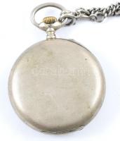 IWC Schaffhausen fém tokos zsebóra jelzett számlap, szerkezet jelzés nélkül, kopásnyomokkal. d: 50 m...