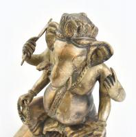 Bronz Ganésa, jelzés nélkül, m: 19 cm