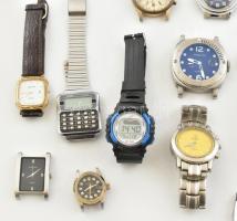 Cca. 26 db vegyes karóra, fém dobozban, van benne ami működik