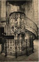 1914 Wien, Vienna, Bécs; Kanzel im Stefansdom / cathedral, interior, pulpit (EK)