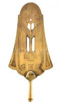 Ezüst (Ag) nyelű, szecessziós süteményes lapát, jelzett, h: 24 cm, dobozban