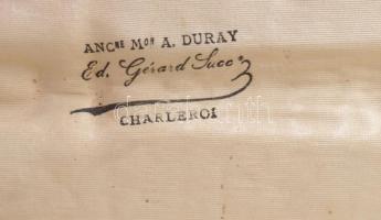 Ezüst (Ag) nyelű, kacsacomb fogó, jelzett, dobozban, h: 21 cm