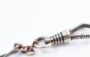 Ezüst (Ag) zsebóralánc, jelzett, h: 49 nettó:8 g