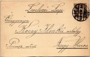 1900 Kézzel rajzolt és festett egyedi művészlap / hand-drawn and hand-made art postcard (vágott / cu...