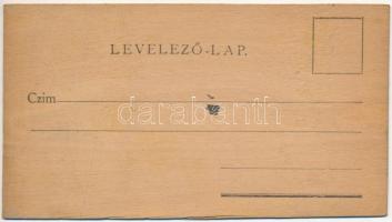 Kézzel festett egyedi művészlap fakéregből / hand-painted and hand-made wooden art postcard made out...