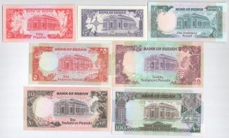 Szudán 1987-1991. 25p-100P (7xklf) T:I,I- hullámos papír
Sudan 1987-1991. 25 Piastres - 100 Pounds ...