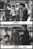 cca 1980 ,,Esti eső" című kínai film jelenetei és szereplői, 7 db vintage produkciós filmfotó, ezüst zselatinos fotópapíron, a használatból eredő (esetleges) kisebb hibákkal, 18x24 cm