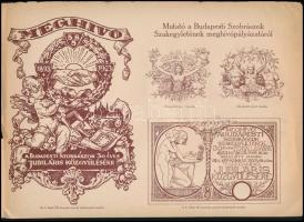 cca 1920-1930 A Budapesti Szobrászok Szakegylete meghívópályázatának díjnyertes munkái. Nyomat, papír, 30x21 cm