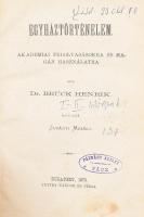 Brück, Heinrich (1831-1903): A keresztény egyháztörténelem kézikönyve, 3 kötet: Dr. Brück Henrik: Eg...