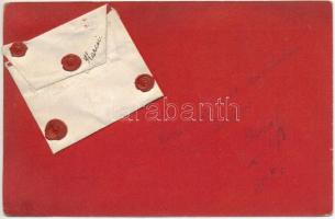 1900 Greeting card with letter (EB)