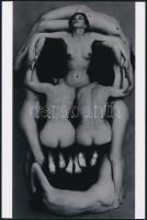 cca 1960 előtti fotómontázs, nők által alkotott koponya, Fekete György budapesti fényképész hagyatékáéból 1 db mai nagyítás, 15x10 cm