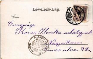 1900 Litho greeting card with watermill in winter (EK)