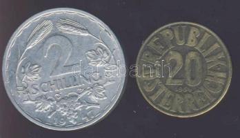 Ausztria 1947. 2Sch Al T:3+ + 1954. 20Gr T:2