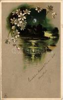 1901 Winkler & Schorn Mondschein-Postkarte Serie XVII. litho (EK)