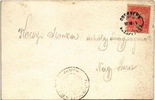 1901 Kézzel rajzolt katonai művészlap / Austro-Hungarian K.u.K. military, hand-drawn and hand-made a...