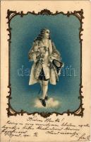 1901 Litho greeting card, Emb. frame (b)