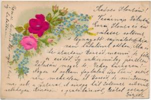 1901 Flowers. Emb. litho (vágott / cut)