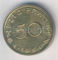 NSZK / Mellékterületek / Saarland 1954. 50Fr T:2