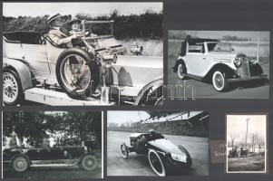 cca 1929 és 1989 között készült felvételek különféle autókról, 13 db vintage fotó és/vagy mai nagyítás, és/vagy negatív, 15,5x24 cm és 6x6 cm között
