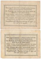 1849. 15kr + 30kr "Kossuth bankó" T:III Adamo G102, G103