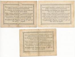 1849. 30kr "Kossuth bankó" (3x) T:III,III-
Adamo G103