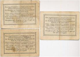 1849. 30kr "Kossuth bankó" (3x) T:III,III-
Adamo G103