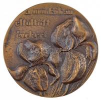 Lajos József (1936-) DN "a munkában töltött évekért" egyoldalas bronz plakett (86mm) T:1-