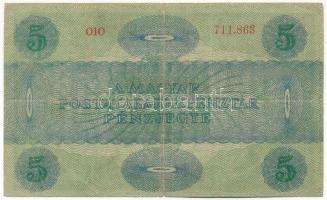 1919. 5K "OSZTRÁK-MAGYAR BANK BANKJEGYEIRE" "O10 711.863" T:III-
Adamo K8.1