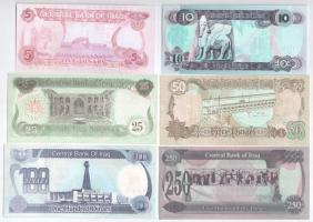 Irak 1991-1995. 5D-250D (6xklf) T:I,I-
Iraq 1991-1995. 5 Dinars - 250 Dinars (6xdiff) C:UNC,AU
Kra...