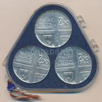 1976. 200Ft Ag (3xklf) "Magyar festők I. / Derkovits, Szinyei, Munkácsy" érmesor eredeti, ...